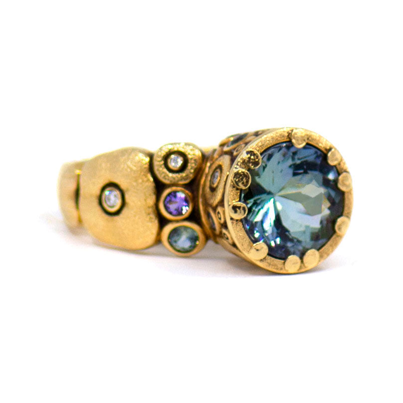 
                
                    Load image into Gallery viewer, &amp;quot;Orchard&amp;quot; Ring - Raw Tanzanite
                
            