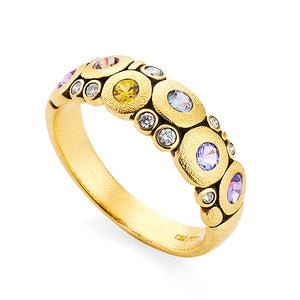 
                
                    Load image into Gallery viewer, &amp;quot;Candy&amp;quot; Ring - Pastel Sapphire + Diamond Mix
                
            