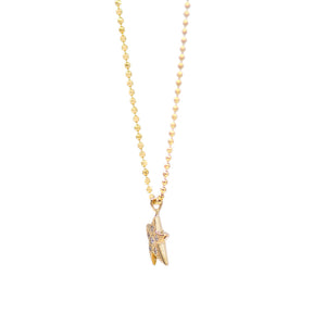 
                
                    Load image into Gallery viewer, Pave Star Necklace - Yellow Gold
                
            