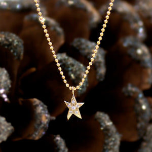 
                
                    Load image into Gallery viewer, Pave Star Necklace - Yellow Gold
                
            