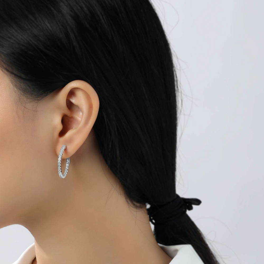 Milgrain Hinged Hoop Earrings