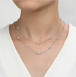 Bezel Set Station Necklace