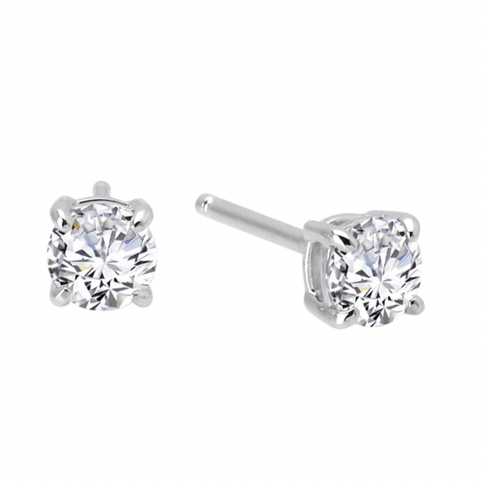 Four Prong Round Basket Studs