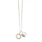 Tiny Disc + Circle Necklace