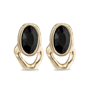 
                
                    Load image into Gallery viewer, &amp;quot;The Queen&amp;quot; Earrings - Black + Gold
                
            