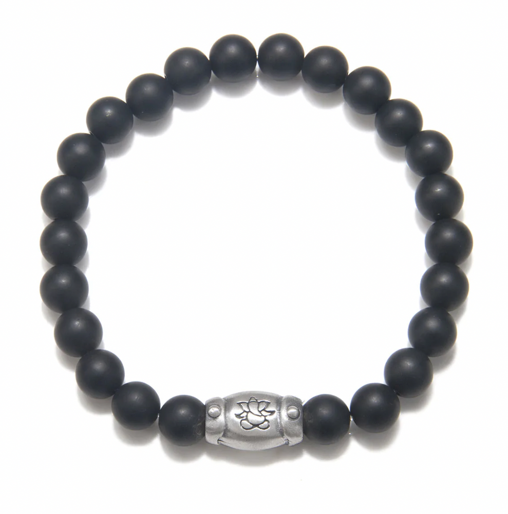 Ganesha Hindu God, Black Onyx Bracelet