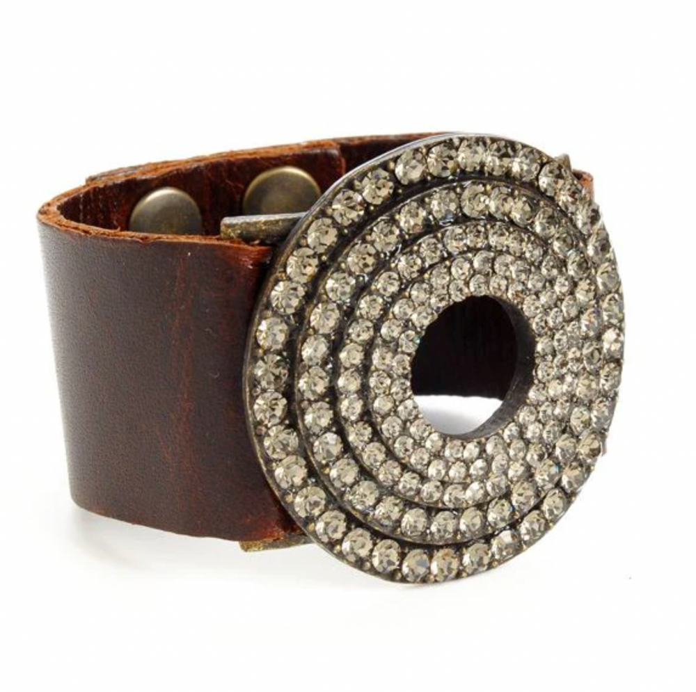 Stair Step Leather Bracelet