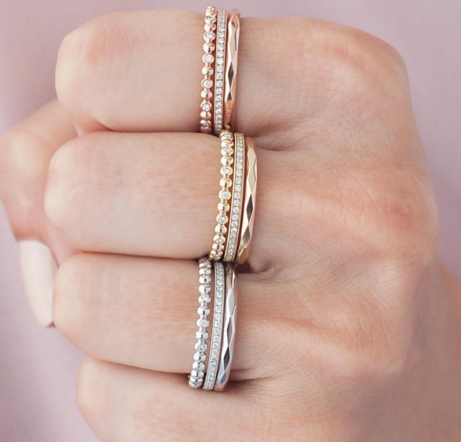 Faceted Band - Yellow Gold