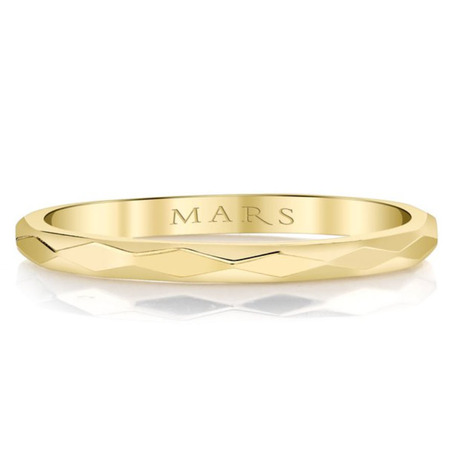 Faceted Band - Yellow Gold