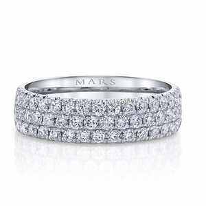 
                
                    Load image into Gallery viewer, 3 Row Pave Diamond Band
                
            