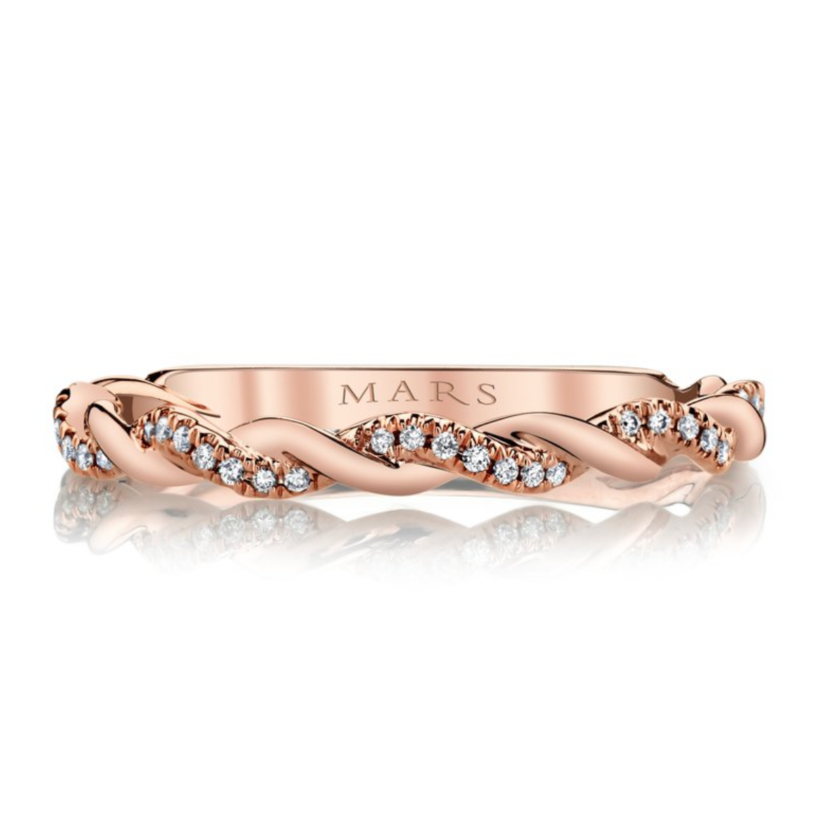 Rose Gold Diamond Twist Band