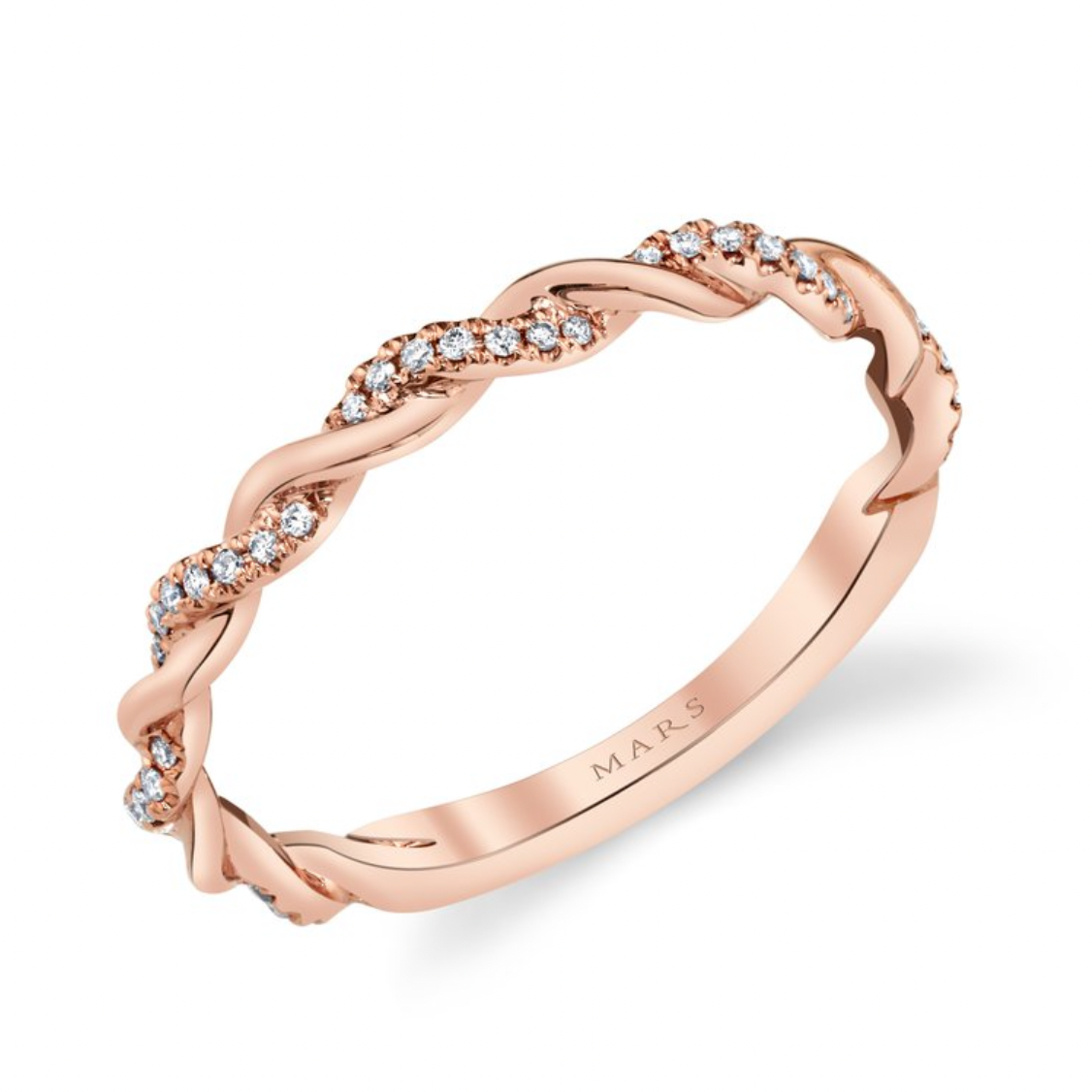 Rose Gold Diamond Twist Band