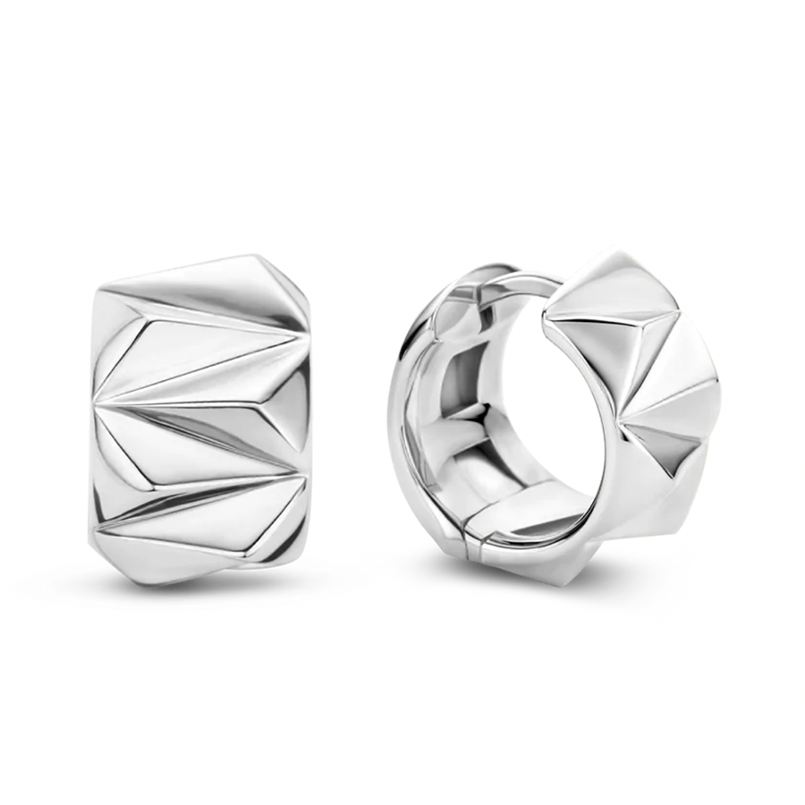 Geometric Silver Hoops K Novinger Jewelry