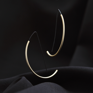"Lune" Hoops - Silver or Gold