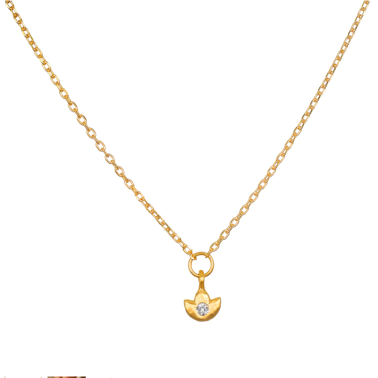 Ever Forward Mini Lotus Necklace