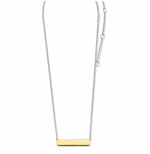 Rectangular Bar Necklace - Gold or Silver