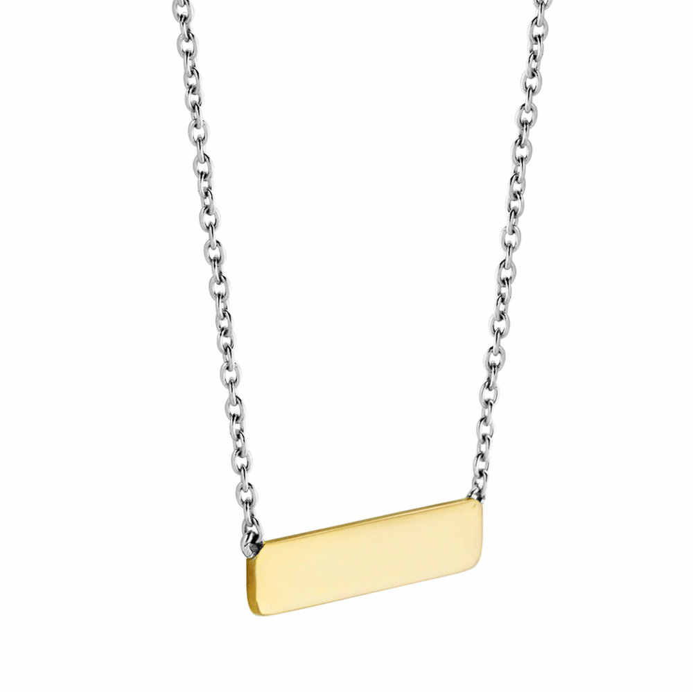 Rectangular Bar Necklace - Gold or Silver