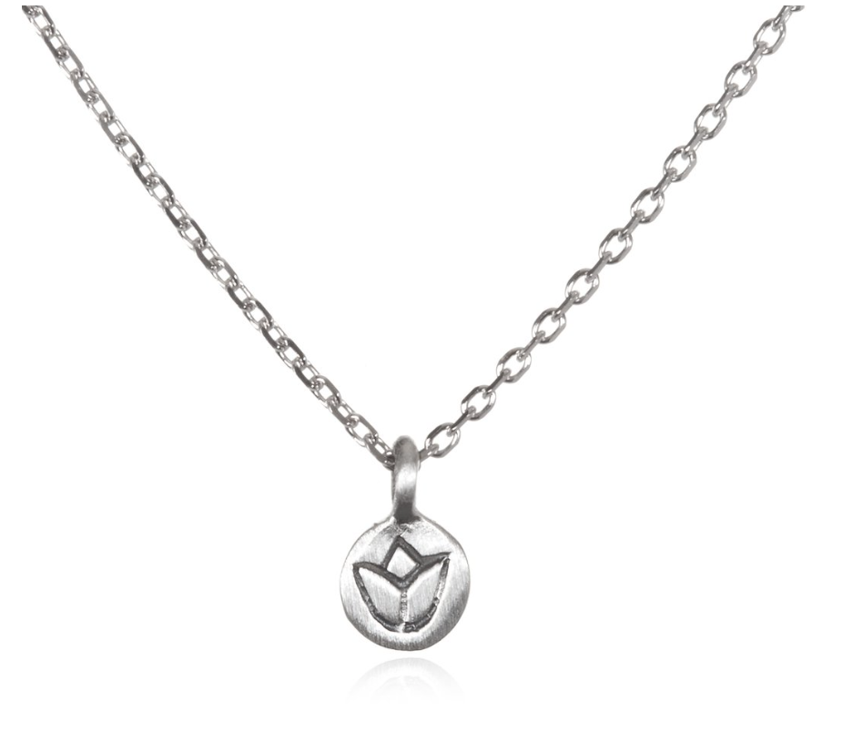 Delicate Flower Silver Lotus Necklace