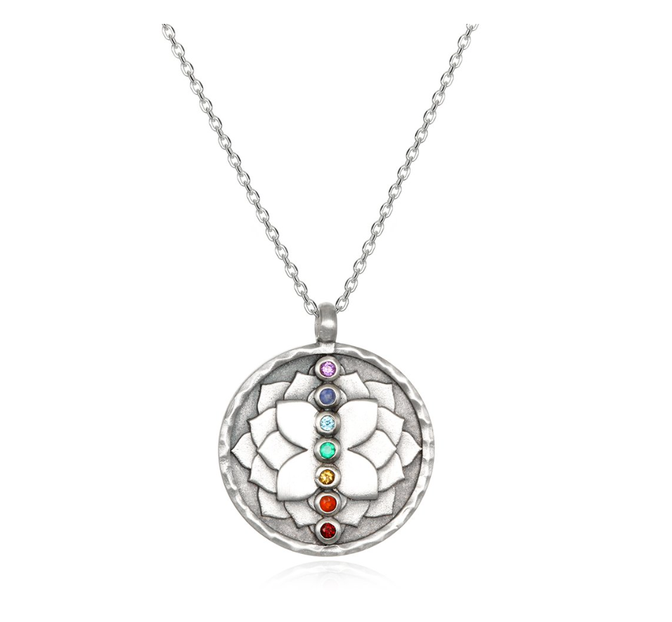 Divine Alignment Silver Chakra Necklace