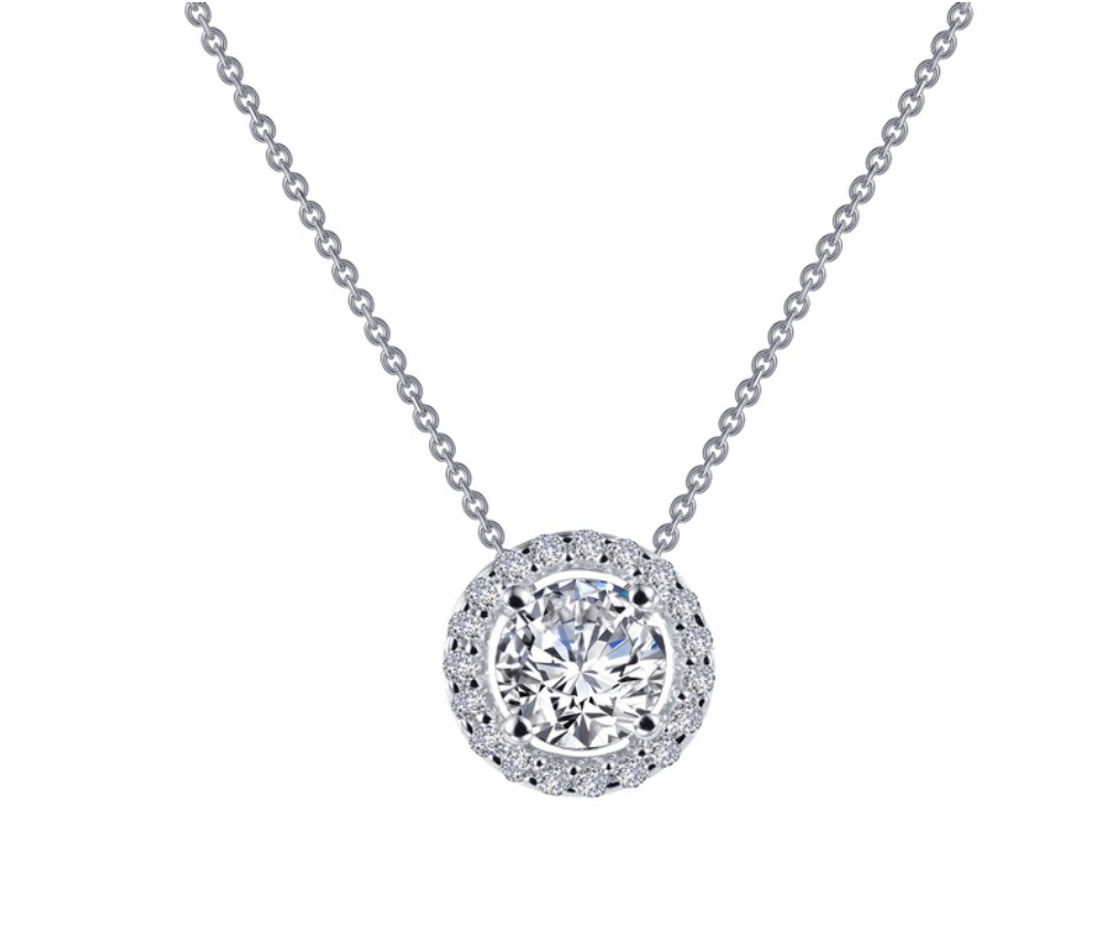 Round Halo Necklace