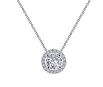 Round Halo Necklace