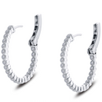 Milgrain Hinged Hoop Earrings