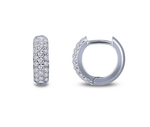 Three Row Huggie Hoops