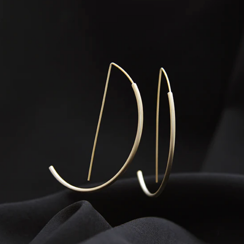 "Lune" Hoops - Silver or Gold