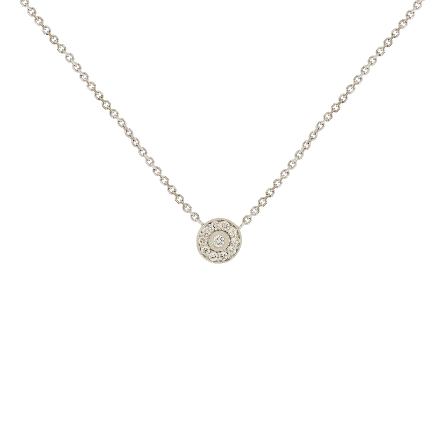 6mm Diamond Necklace - White or Yellow Gold