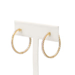 Inside Out Diamond Hoops - Yellow Gold